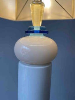 White/turquoise Glas Lamp