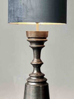 Silver Wooden Lamp