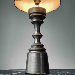 Silver Wooden Lamp